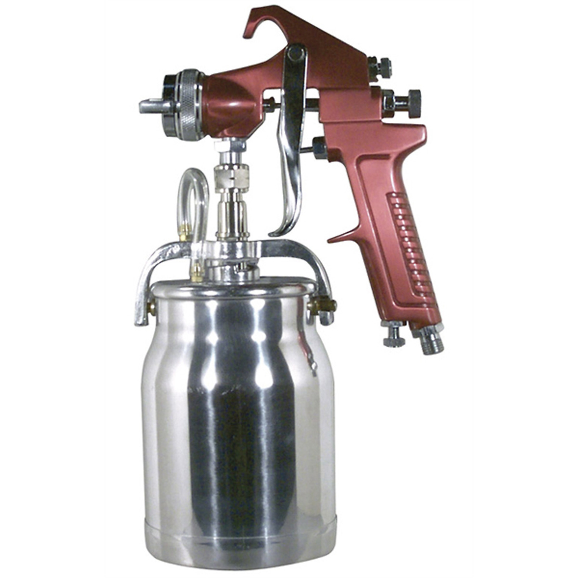 Astro Pneumatic 4008 Siphon Feed Spray Gun, 1.8 mm Nozzle with 1 Quart Aluminum Cup, Adjustable 11 Inch Fan Pattern, 7-12 CFM, Stainless Nozzle and Needle for Primers Heavy Coatings and Adhesives